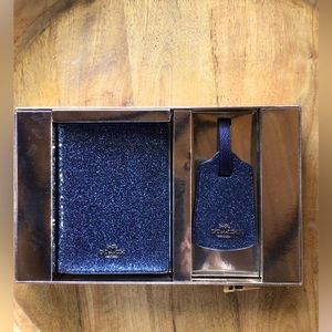 COACH  leather passport cover and luggage tag !